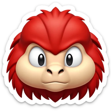 Knuckles the Echidna face from Sonic the Hedgehog sticker