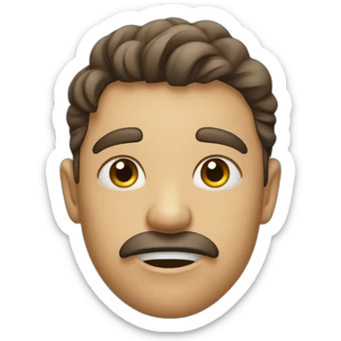 Turning your lips away in disagreement sticker