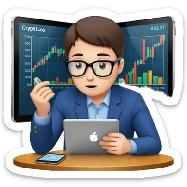 Mach mir eine klare strategie im crypto trading sticker