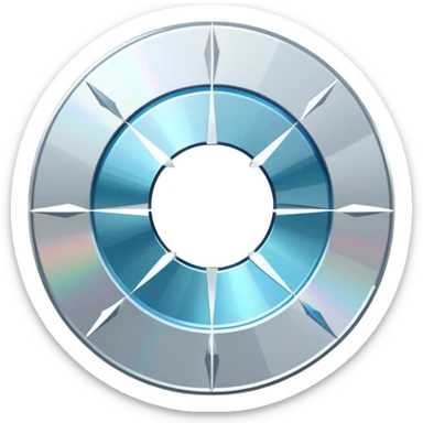 diamond CD emoji in minimalist style with a small scratch sticker