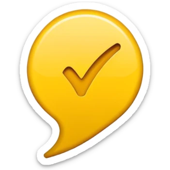 a yellow tick mark sticker