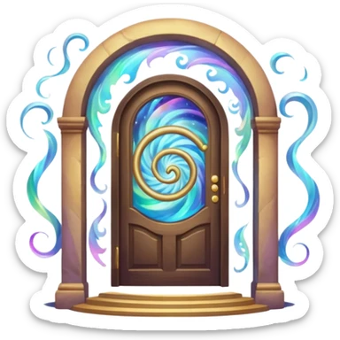 magical door portal sticker