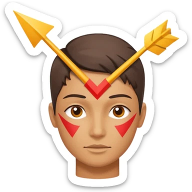 Human Head With Mindset Arrow Symbol sticker