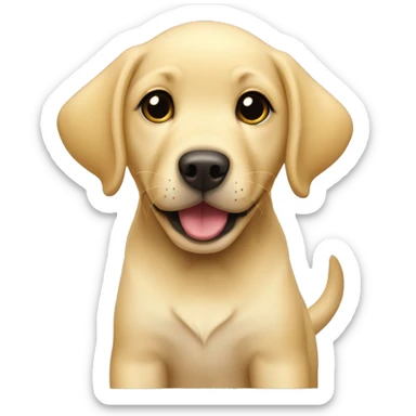 Yellow Labrador puppy sticker