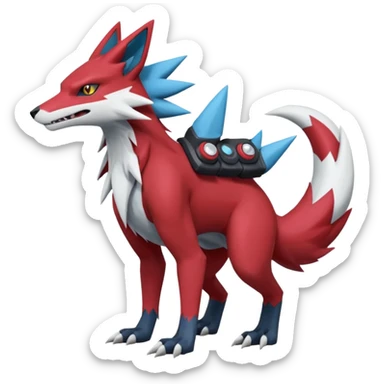 Zoroark-Zeraora-Lombax-Sergal-Zangoose-Cyclizar-Genesect-Pokémon, full body sticker