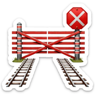 Railroad crossing  sticker