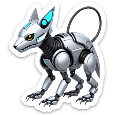 Modern Futuristic Cyborg-Vernid-Trico-Protogen-Robot-species by LiLaiRa full body sticker