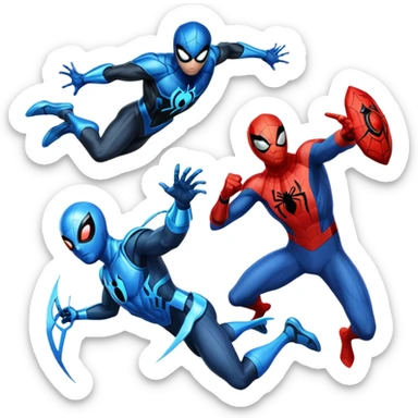 Spider-Man, Fuse, Blue Beatle sticker