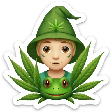 fait moi un pack demojis De fumeur pas avec les emojis de base mais des inventé type tete de beuh feuille de pepe grenouille sous weed lsd etc.. sticker