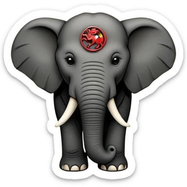 Republican Party Elephant but in a Game Of Thrones Intro Sigil Form - in a square picture frame sticker