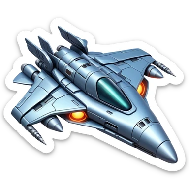 Massive galactic SHMUP space ship sticker