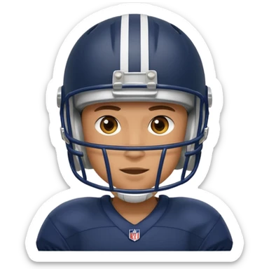 A person who plays football sticker