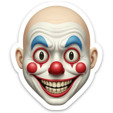 Art the clown (bald mim) Terrifier movie sticker