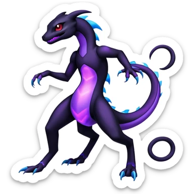 Salazzle-Salandit-Umbreon-Fakémon-hybrid-creature (full body)  sticker