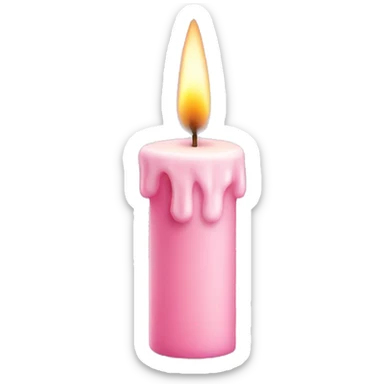 light pink candle sticker