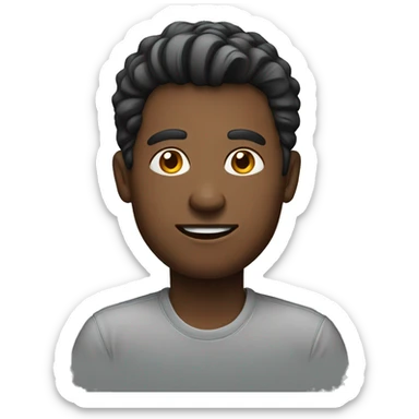 casual male portrait indoors sticker