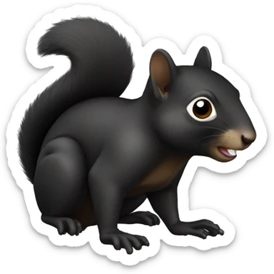 black squirrel sticker