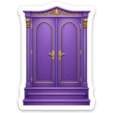 42-foot purple steps in floor map way to wardrobe closet sticker