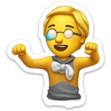 personne qui fait un dab sticker