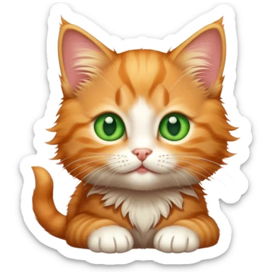 Ginger tabby kitten sticker