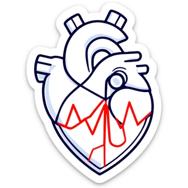 animated heartbeat, medical heart sticker