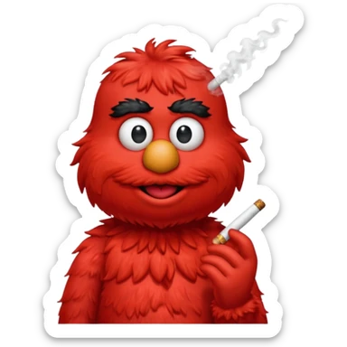 elmo smoking  sticker