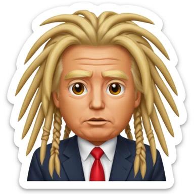 Trump with dreads sticker