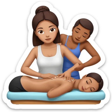 Philippines woman is getting a massage sticker
