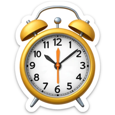 alarm clock set to 11 AM sticker