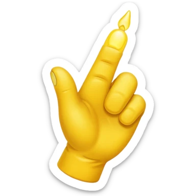 Eine Birne die Mittelfinger zeigt. Mittelfinger  sticker