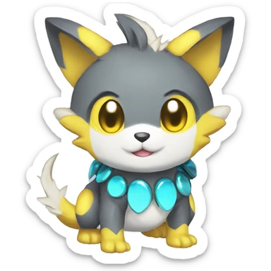 cute kawaii cool edgy shiny Digimon-Fakemon-animal full body sticker