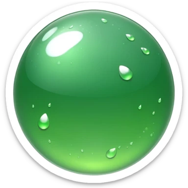 Transparent Clear Green Droplets (No background)(Inside droplet is nothing) sticker