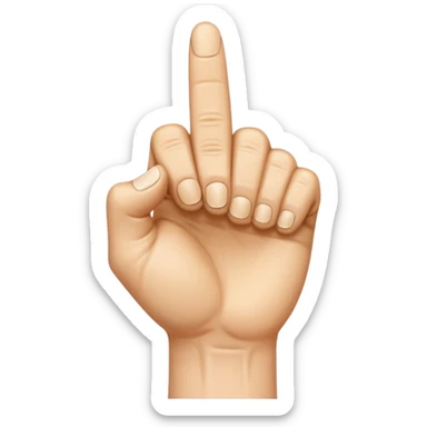 Backside of the Fist with the pointer finger knuckle up sticker