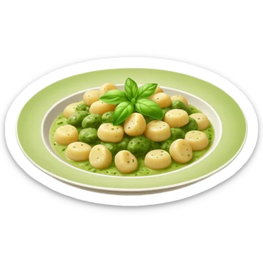 dish of gnocchi with pesto sticker