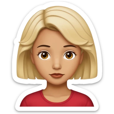 Chico morenito de cabello chico con chica blanquita de cabello corto y ondulado sticker