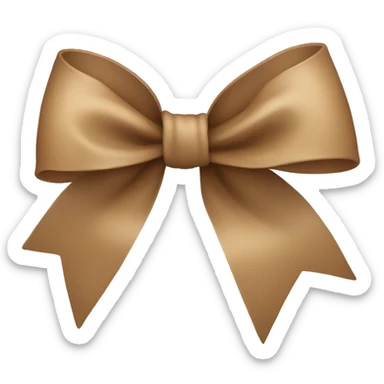 Light brown Christmas bow sticker