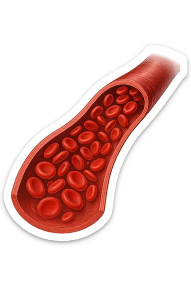 vena umana con globuli rossi sticker