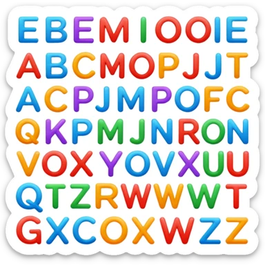 A alphabet sticker