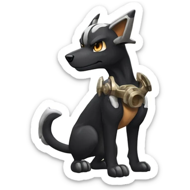  Cool Edgy Houndour-Houndoom-Cubone-Duskull-Fakémon  sticker