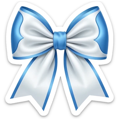 White coquette Ribbon bow  sticker
