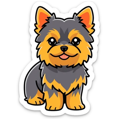 Cute yorkie sticker