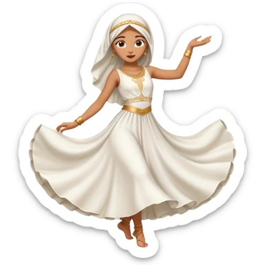 Arabic white dancer girl sticker