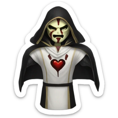 A SINISTER HEART SITH BLACK SERPENTS sticker