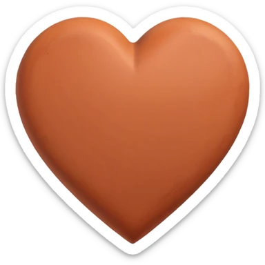 terracotta heart sticker