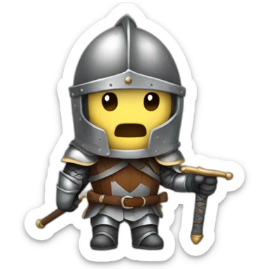 knight lick sword sticker