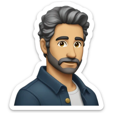 Chico-andaluz-45-años-piel-morena-barba-corta-pelo-rapado sticker