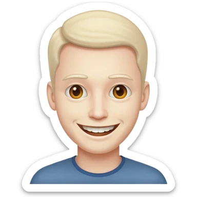 smile creepy man sticker