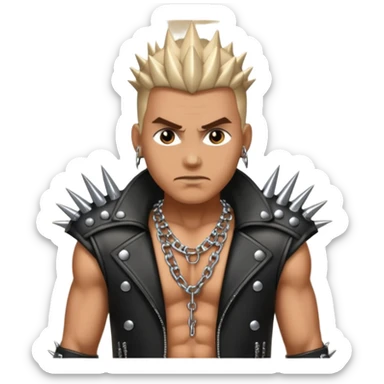 heavy metal man sticker