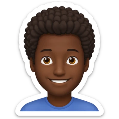 man with coily chairs only face sticker