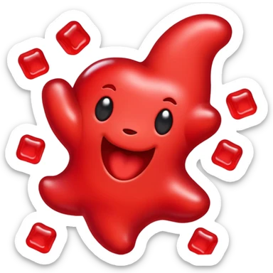 generate an emoji-style image of a gusher gummy sticker